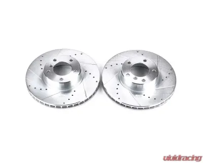 Power Stop Evolution Drilled & Slotted Rotors - Pair Front BMW 530i 2001-2003 - EBR661XPR