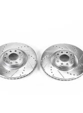 Power Stop Evolution Drilled & Slotted Rotors - Pair Front Audi A6 Quattro 2000-2004                                     - EBR662XPR - Image 2