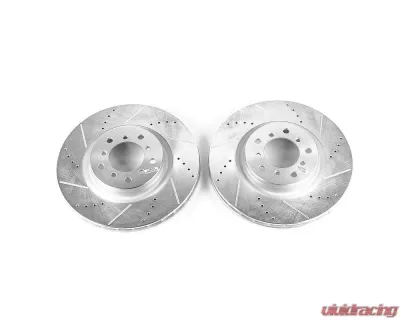 Power Stop Evolution Drilled & Slotted Rotors - Pair Front BMW M3 2001-2006 - EBR664XPR