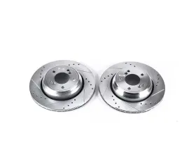Power Stop Evolution Drilled & Slotted Rotors - Pair Rear BMW M3 2001-2006