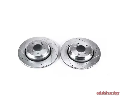 Power Stop Evolution Drilled & Slotted Rotors - Pair Rear BMW M3 2001-2006 - EBR666XPR