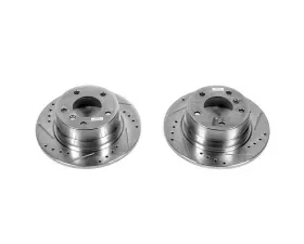 Power Stop Evolution Drilled & Slotted Rotors - Pair Rear BMW Z4 2003-2005