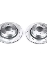 Power Stop Evolution Drilled & Slotted Rotors - Pair Rear BMW Z4 2003-2008                                     - EBR670XPR - Image 2
