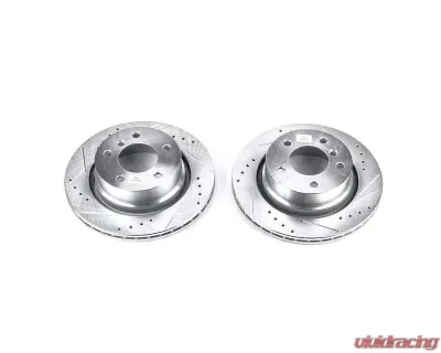 Power Stop Evolution Drilled & Slotted Rotors - Pair Rear BMW Z4 2003-2008 - EBR670XPR