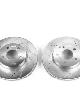 Power Stop Evolution Drilled & Slotted Rotors - Pair Front Mercedes-Benz E320 2003-2009                                     - EBR697XPR - Image 2
