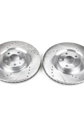 Power Stop Evolution Drilled & Slotted Rotors - Pair Front Audi S4 2004-2009                                     - EBR821XPR - Image 2