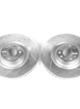 Power Stop Evolution Drilled & Slotted Rotors - Pair Front Audi A6 Quattro 2009-2010                                     - EBR824XPR - Image 2