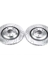 Power Stop Evolution Drilled & Slotted Rotors - Pair Rear Audi A6 Quattro 2005-2011                                     - EBR829XPR - Image 2