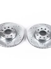Power Stop Evolution Drilled & Slotted Rotors - Pair Front Audi A3 2010-2013                                     - EBR830XPR - Image 2