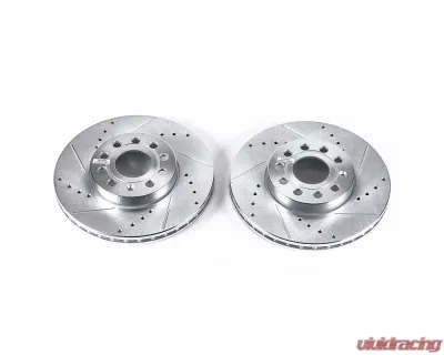 Power Stop Evolution Drilled & Slotted Rotors - Pair Front Audi A3 2010-2013 - EBR830XPR