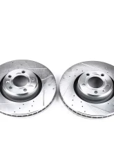 Power Stop Evolution Drilled & Slotted Rotors - Pair Front Audi A6 2005-2011                                     - EBR831XPR - Image 2