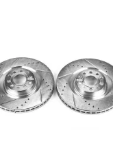 Power Stop Evolution Drilled & Slotted Rotors - Pair Front Volkswagen CC 2009-2011                                     - EBR832XPR - Image 2