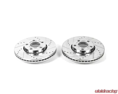 Power Stop Evolution Drilled & Slotted Rotors - Pair Front Audi A4 2005 - EBR833XPR