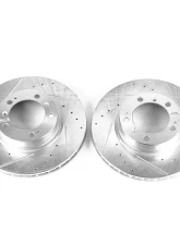 Power Stop Evolution Drilled & Slotted Rotors - Pair Front Porsche 911 1999-2008                                     - EBR834XPR - Image 2