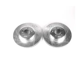 Power Stop Evolution Drilled & Slotted Rotors - Pair Front BMW 535i 2008-2010