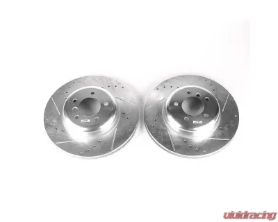 Power Stop Evolution Drilled & Slotted Rotors - Pair Front BMW 535i 2008-2010 - EBR840XPR