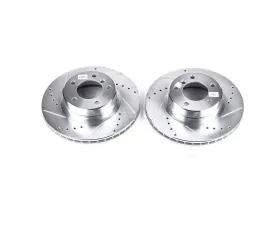 Power Stop Evolution Drilled & Slotted Rotors - Pair Front BMW 525i 2004-2007