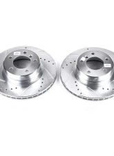 Power Stop Evolution Drilled & Slotted Rotors - Pair Front BMW 525i 2004-2007                                     - EBR841XPR - Image 2