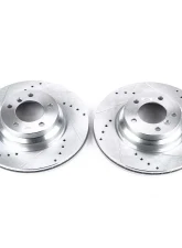 Power Stop Evolution Drilled & Slotted Rotors - Pair Front BMW 330i 2006                                     - EBR843XPR - Image 2