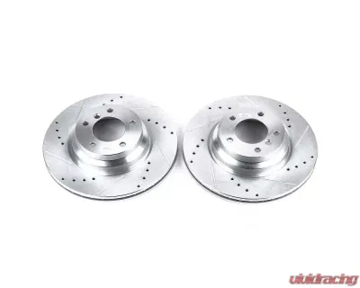 Power Stop Evolution Drilled & Slotted Rotors - Pair Front BMW 330i 2006 - EBR843XPR