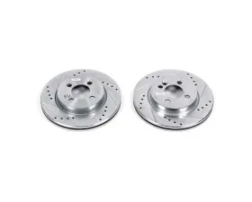 Power Stop Evolution Drilled & Slotted Rotors - Pair Front Mini Cooper 2007-2009