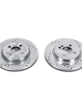 Power Stop Evolution Drilled & Slotted Rotors - Pair Front Mini Cooper 2007-2009                                     - EBR853XPR - Image 2