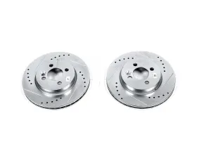 Power Stop Evolution Drilled & Slotted Rotors - Pair Front Mini Cooper 2007-2016
