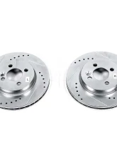 Power Stop Evolution Drilled & Slotted Rotors - Pair Front Mini Cooper 2007-2016                                     - EBR854XPR - Image 2
