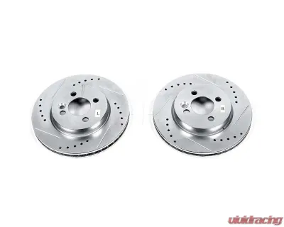 Power Stop Evolution Drilled & Slotted Rotors - Pair Front Mini Cooper 2007-2016 - EBR854XPR