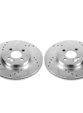 Power Stop Evolution Drilled & Slotted Rotors - Pair Front Mini Cooper 2007-2016                                     - EBR855XPR - Image 2