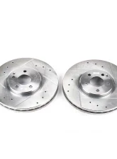 Power Stop Evolution Drilled & Slotted Rotors - Pair Front Mercedes-Benz E350 2007-2009                                     - EBR861XPR - Image 2