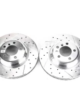 Power Stop Evolution Drilled & Slotted Rotors - Pair Front BMW 745i 2002-2005                                     - EBR864XPR - Image 2
