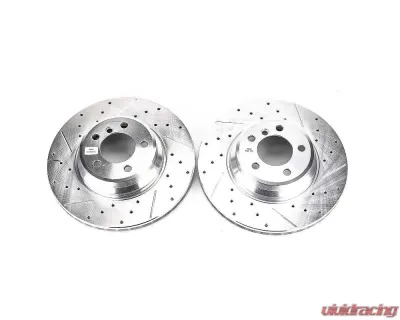 Power Stop Evolution Drilled & Slotted Rotors - Pair Front BMW 745i 2002-2005 - EBR864XPR