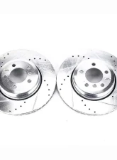 Power Stop Evolution Drilled & Slotted Rotors - Pair Rear BMW 745i 2002-2005                                     - EBR865XPR - Image 2