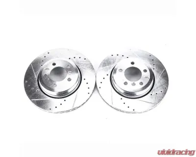 Power Stop Evolution Drilled & Slotted Rotors - Pair Rear BMW 745i 2002-2005 - EBR865XPR