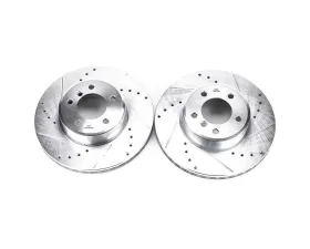 Power Stop Evolution Drilled & Slotted Rotors - Pair Front BMW 525i 2004-2006