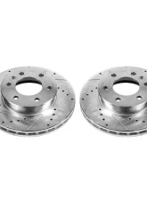 Power Stop Evolution Drilled & Slotted Rotors - Pair Front Dodge Sprinter 2500 2007-2009                                     - EBR871XPR - Image 2