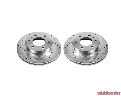 Power Stop Evolution Drilled & Slotted Rotors - Pair Front Dodge Sprinter 2500 2007-2009 - EBR871XPR