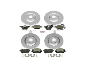 Power Stop Euro-Stop Brake Kit Front & Rear Audi S4 2004-2009