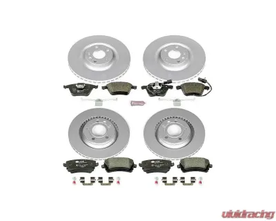 Power Stop Euro-Stop Brake Kit Front & Rear Audi S4 2004-2009 - ESK4010