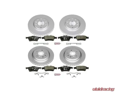 Power Stop Euro-Stop Brake Kit Front & Rear Saab 44077 2006-2007 - ESK4054