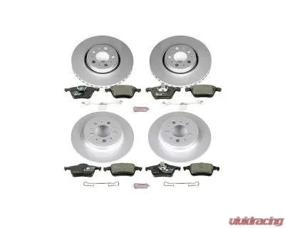 Power Stop Euro-Stop Brake Kit Front & Rear Volvo S60 2008-2009 - ESK4432