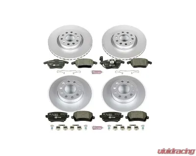 Power Stop Euro-Stop Brake Kit Front & Rear Audi A3 2008 - ESK5363