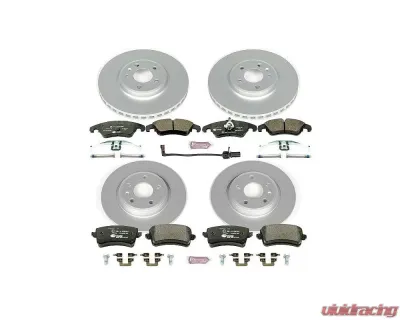 Power Stop Euro-Stop Brake Kit Front & Rear Audi A4 2009-2011 - ESK5754