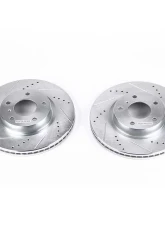 Power Stop Evolution Drilled & Slotted Rotors - Pair Front Infiniti G35 2003-2005                                     - JBR1105XPR - Image 2