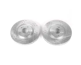 Power Stop Evolution Drilled & Slotted Rotors - Pair Front Mitsubishi Lancer 2003-2006