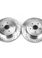 Power Stop Evolution Drilled & Slotted Rotors - Pair Rear Subaru Impreza 2005-2007                                     - JBR1118XPR - Image 2