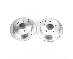 Power Stop Evolution Drilled & Slotted Rotors - Pair Rear Mitsubishi Eclipse 2006-2012