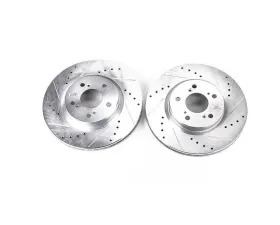 Power Stop Evolution Drilled & Slotted Rotors - Pair Front Acura RL 2005-2012