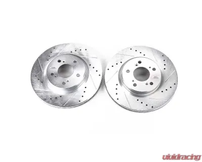 Power Stop Evolution Drilled & Slotted Rotors - Pair Front Acura RL 2005-2012 - JBR1141XPR
